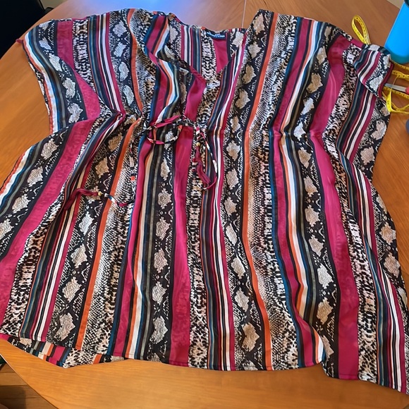 Animal print striped cover up - Picture 6 of 7